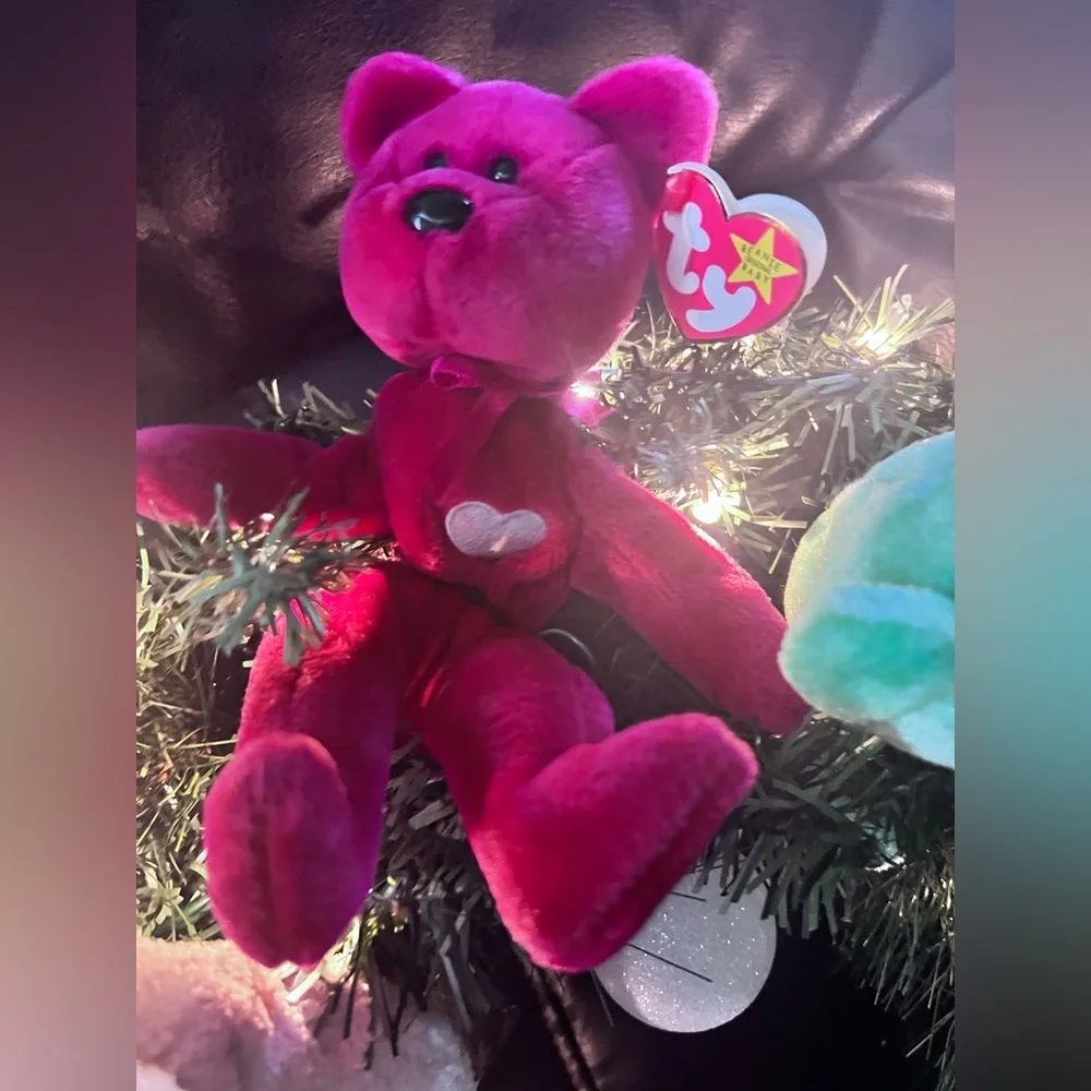 TY BEANIE BABY COLLECTABLE BEARS HOLIDAY LIGHT UP WREATH